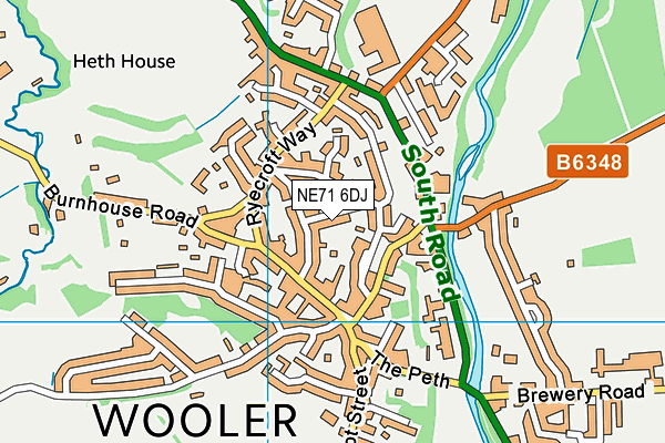 NE71 6DJ map - OS VectorMap District (Ordnance Survey)