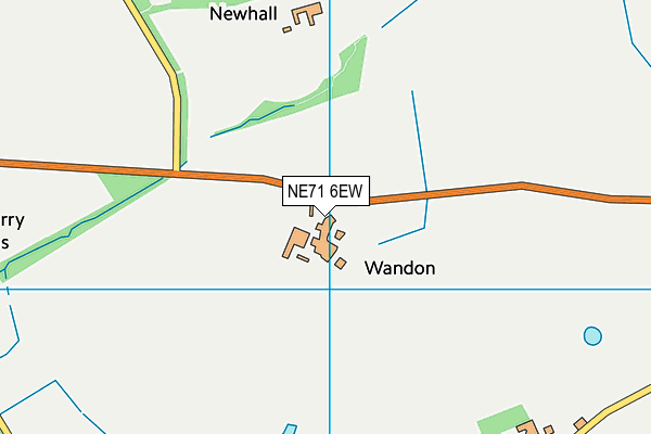 NE71 6EW map - OS VectorMap District (Ordnance Survey)