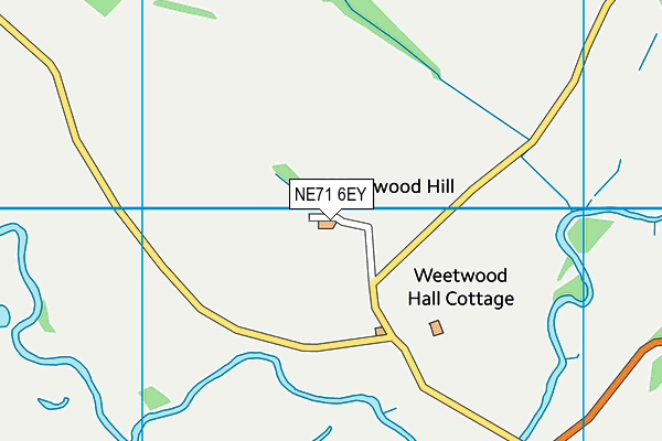 NE71 6EY map - OS VectorMap District (Ordnance Survey)