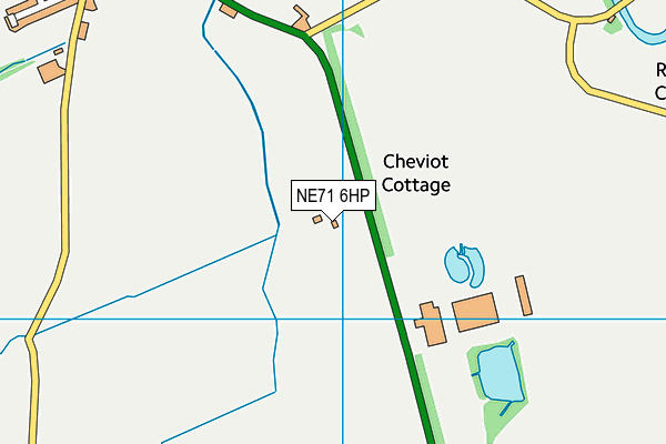 NE71 6HP map - OS VectorMap District (Ordnance Survey)