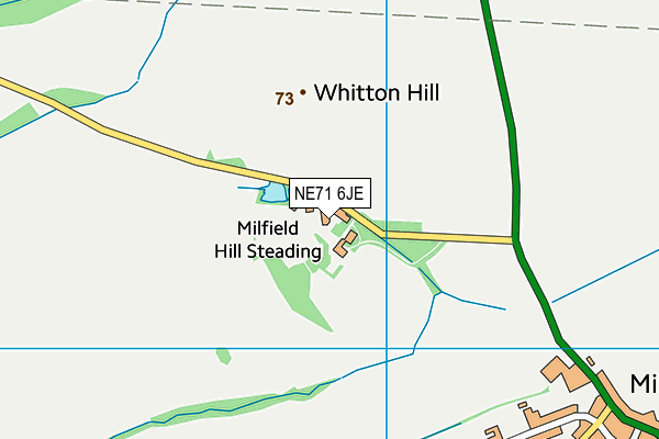 NE71 6JE map - OS VectorMap District (Ordnance Survey)