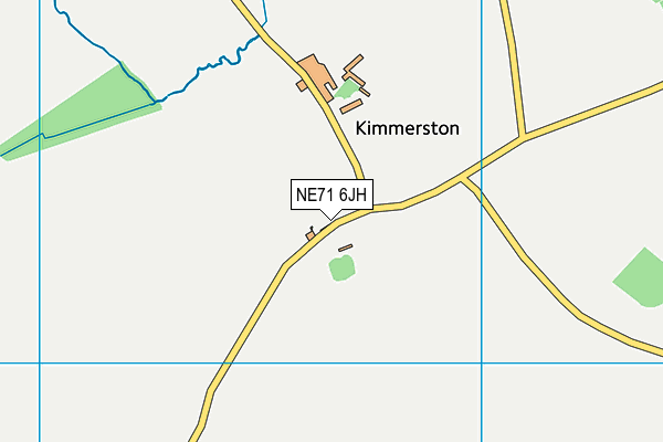 NE71 6JH map - OS VectorMap District (Ordnance Survey)