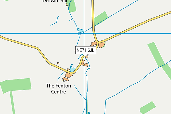 NE71 6JL map - OS VectorMap District (Ordnance Survey)