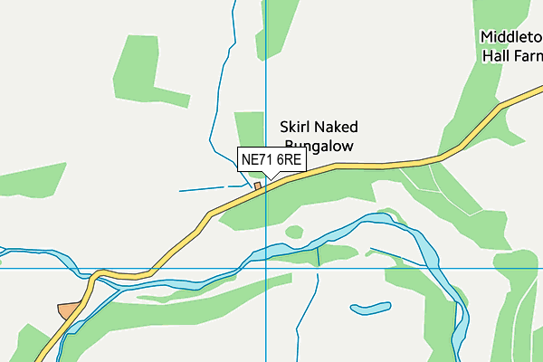 NE71 6RE map - OS VectorMap District (Ordnance Survey)