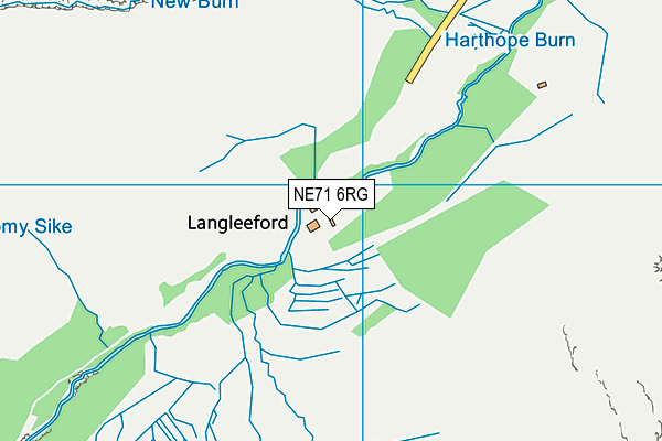 NE71 6RG map - OS VectorMap District (Ordnance Survey)