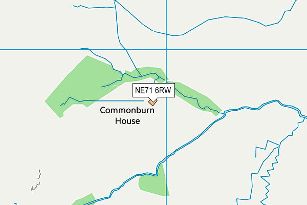 NE71 6RW map - OS VectorMap District (Ordnance Survey)