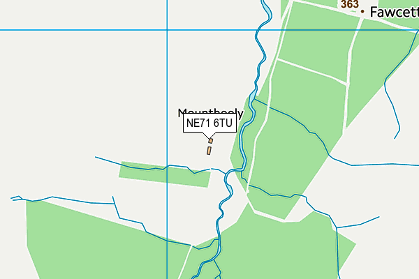NE71 6TU map - OS VectorMap District (Ordnance Survey)