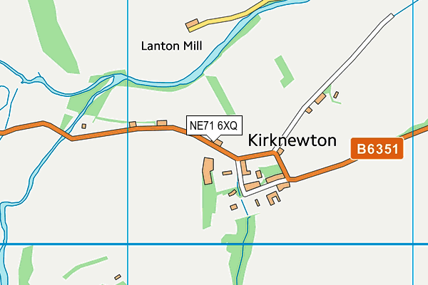 NE71 6XQ map - OS VectorMap District (Ordnance Survey)