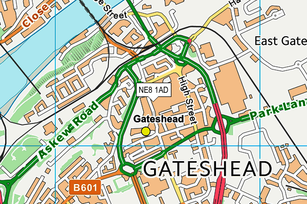 Map of GATESHEAD BARBER LTD at district scale