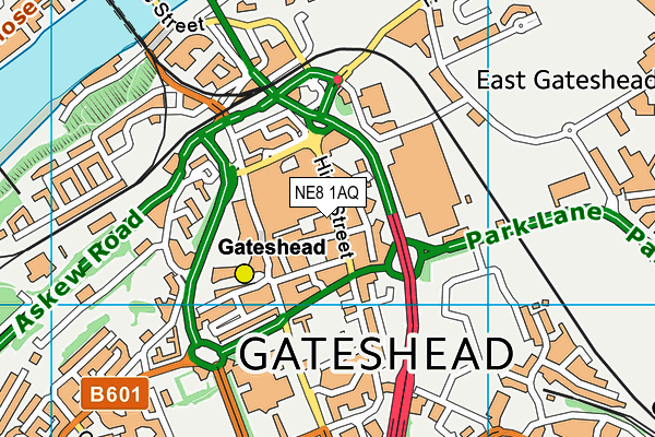 Anytime Fitness (Gateshead) map (NE8 1AQ) - OS VectorMap District (Ordnance Survey)