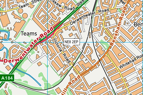 Eslington Primary School map (NE8 2EP) - OS VectorMap District (Ordnance Survey)