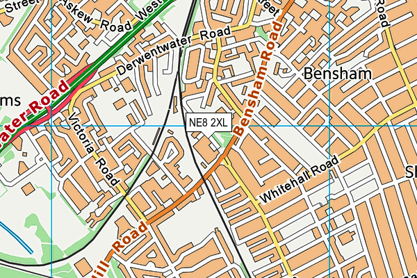 NE8 2XL map - OS VectorMap District (Ordnance Survey)