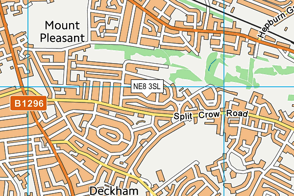 NE8 3SL map - OS VectorMap District (Ordnance Survey)