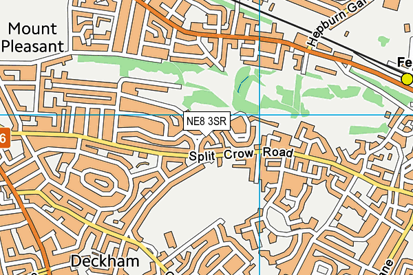 NE8 3SR map - OS VectorMap District (Ordnance Survey)