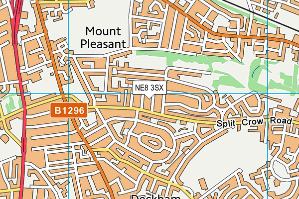 NE8 3SX map - OS VectorMap District (Ordnance Survey)