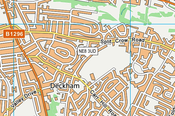 NE8 3UD map - OS VectorMap District (Ordnance Survey)