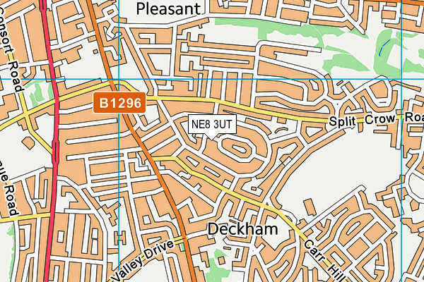 NE8 3UT map - OS VectorMap District (Ordnance Survey)