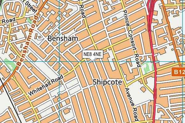 NE8 4NE map - OS VectorMap District (Ordnance Survey)