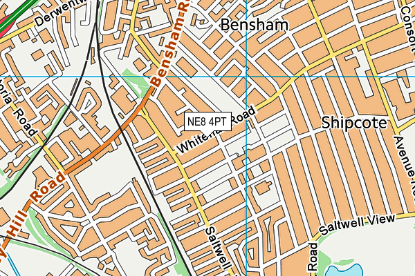 NE8 4PT map - OS VectorMap District (Ordnance Survey)