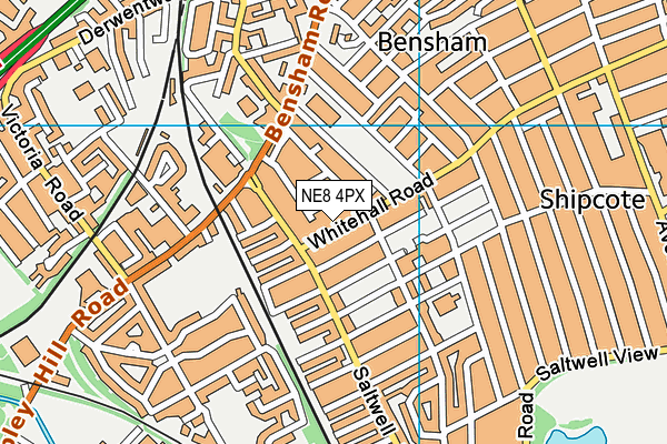 NE8 4PX map - OS VectorMap District (Ordnance Survey)