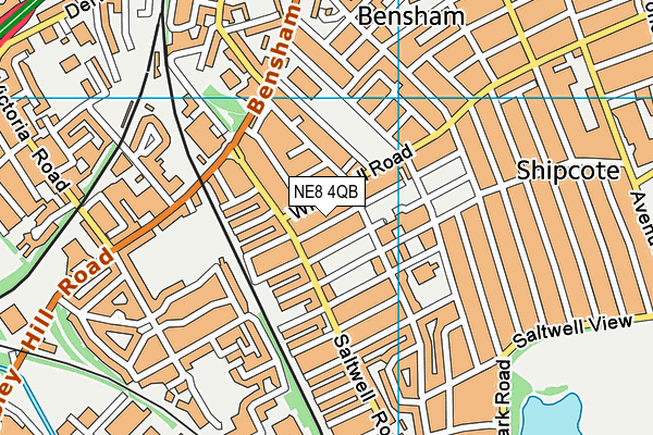 NE8 4QB map - OS VectorMap District (Ordnance Survey)