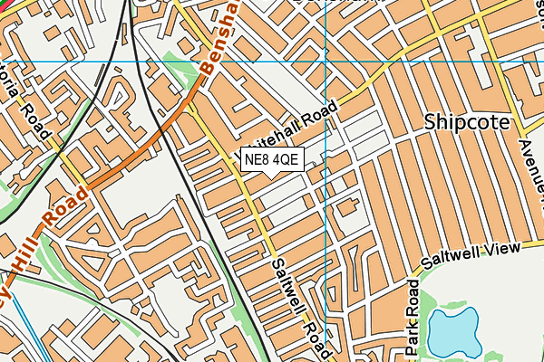 NE8 4QE map - OS VectorMap District (Ordnance Survey)