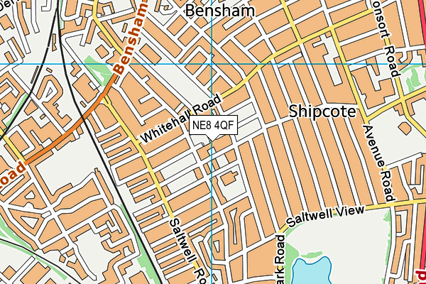 NE8 4QF map - OS VectorMap District (Ordnance Survey)