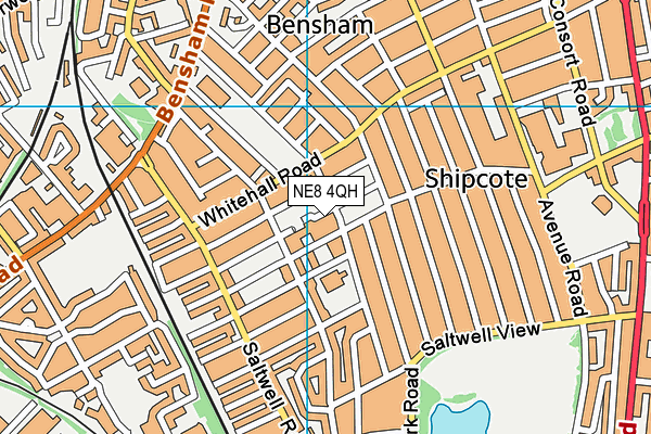 NE8 4QH map - OS VectorMap District (Ordnance Survey)