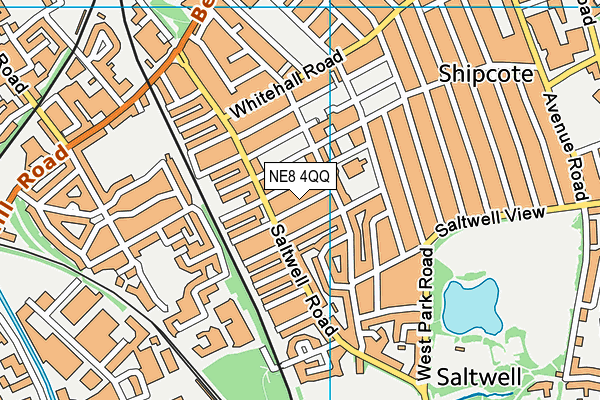 NE8 4QQ map - OS VectorMap District (Ordnance Survey)