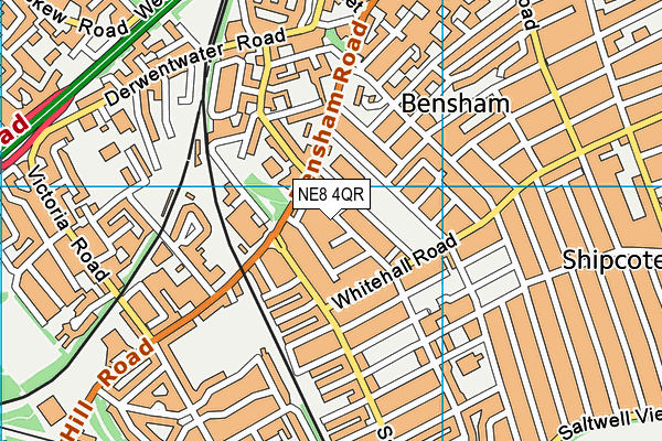 NE8 4QR map - OS VectorMap District (Ordnance Survey)