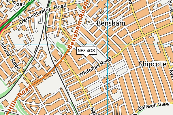 NE8 4QS map - OS VectorMap District (Ordnance Survey)