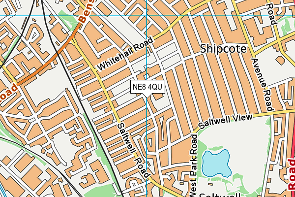 NE8 4QU map - OS VectorMap District (Ordnance Survey)