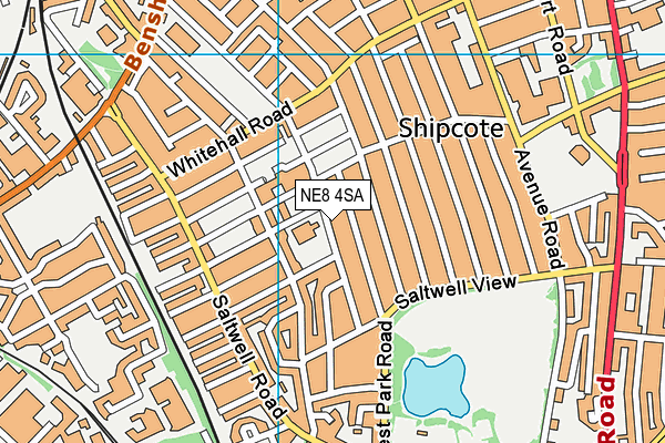 NE8 4SA map - OS VectorMap District (Ordnance Survey)