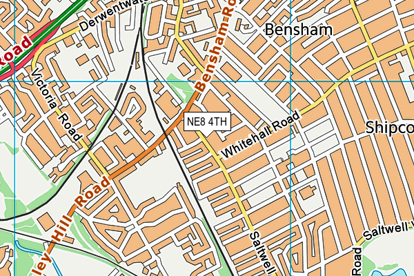 NE8 4TH map - OS VectorMap District (Ordnance Survey)