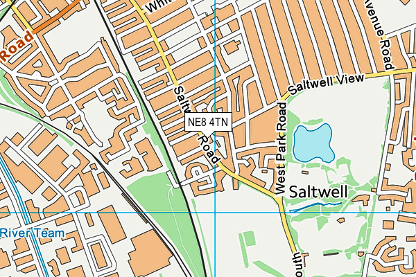 NE8 4TN map - OS VectorMap District (Ordnance Survey)