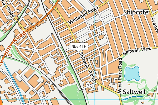NE8 4TP map - OS VectorMap District (Ordnance Survey)