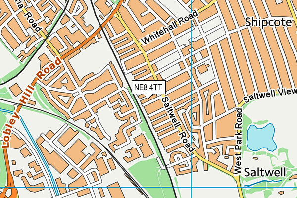 NE8 4TT map - OS VectorMap District (Ordnance Survey)