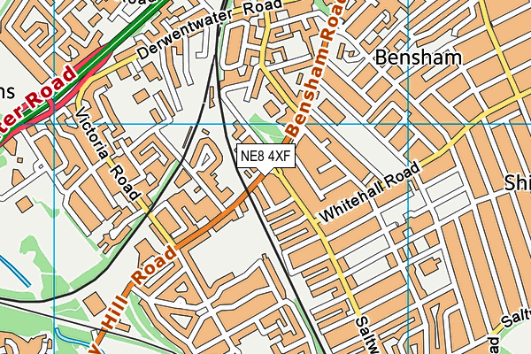 NE8 4XF map - OS VectorMap District (Ordnance Survey)