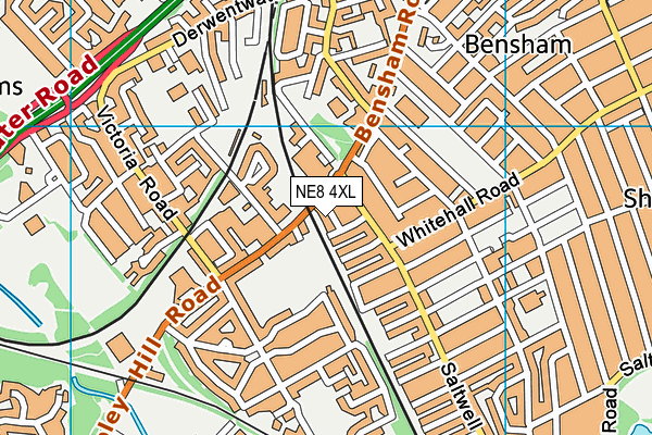 NE8 4XL map - OS VectorMap District (Ordnance Survey)