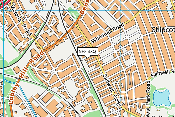 NE8 4XQ map - OS VectorMap District (Ordnance Survey)
