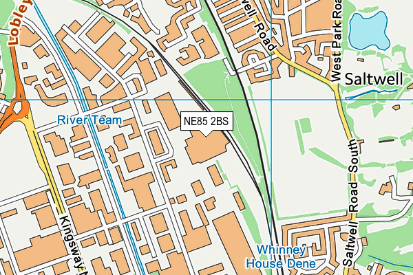 NE85 2BS map - OS VectorMap District (Ordnance Survey)