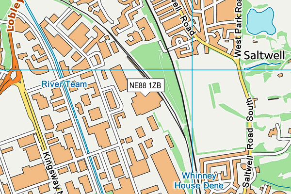 NE88 1ZB map - OS VectorMap District (Ordnance Survey)