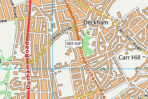 NE9 5DP map - OS VectorMap District (Ordnance Survey)