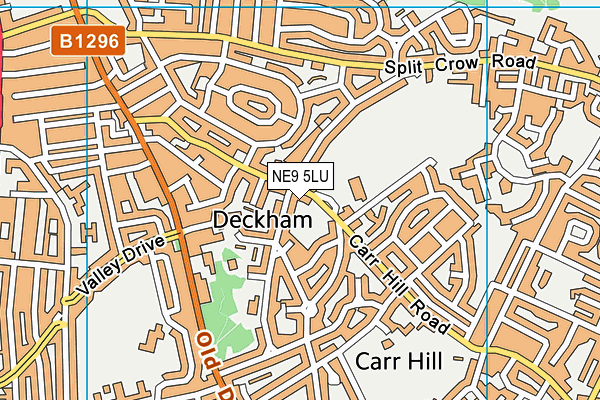 Pattinson Gardens Football Pitch map (NE9 5LU) - OS VectorMap District (Ordnance Survey)
