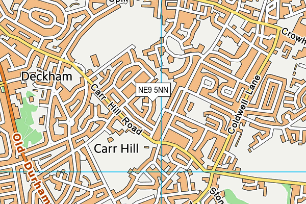 NE9 5NN map - OS VectorMap District (Ordnance Survey)