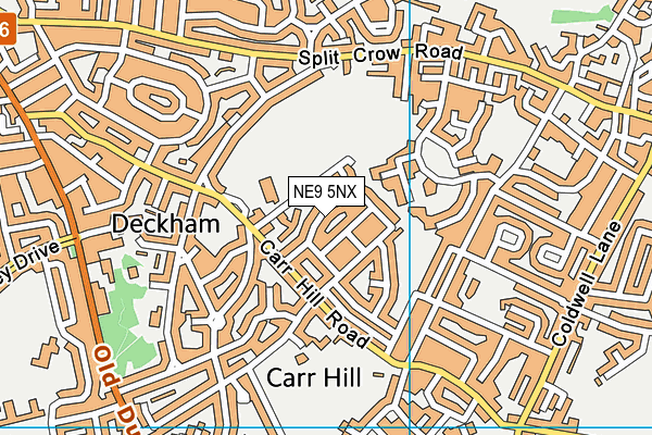 NE9 5NX map - OS VectorMap District (Ordnance Survey)