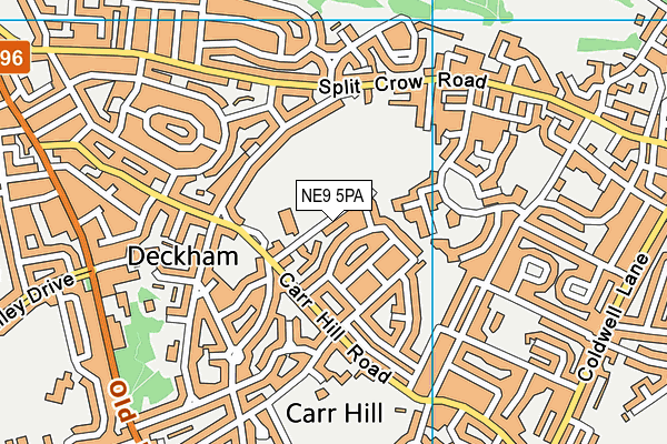 The Elgin Centre map (NE9 5PA) - OS VectorMap District (Ordnance Survey)