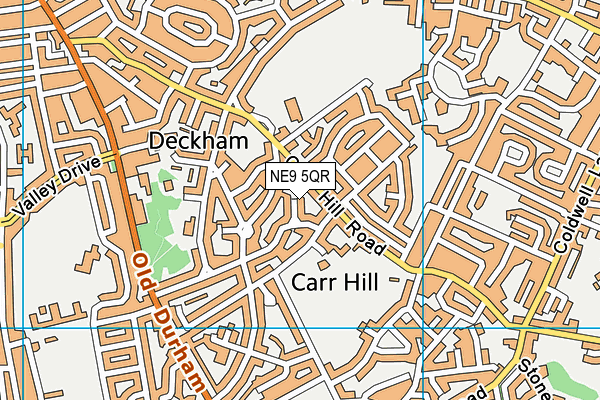 NE9 5QR map - OS VectorMap District (Ordnance Survey)