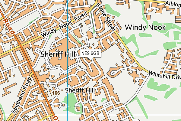 NE9 6GB map - OS VectorMap District (Ordnance Survey)