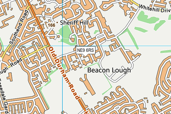 NE9 6RS map - OS VectorMap District (Ordnance Survey)